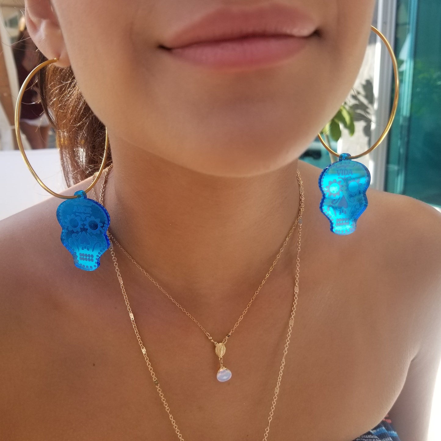 Sugar Skull Dream Hoop Earrings ilamentsjewelry