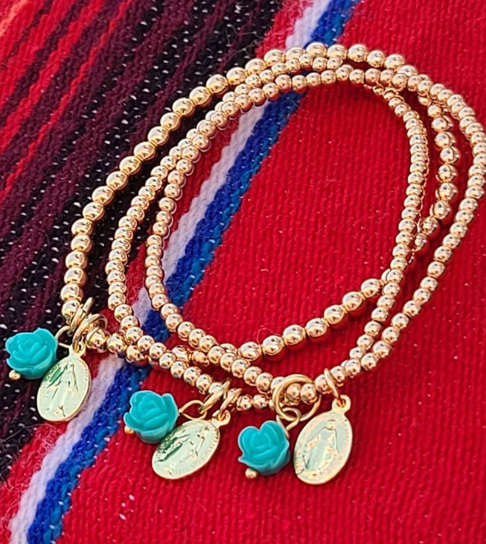 Virgencita Gold Bead Bracelet ilaments Jewelry