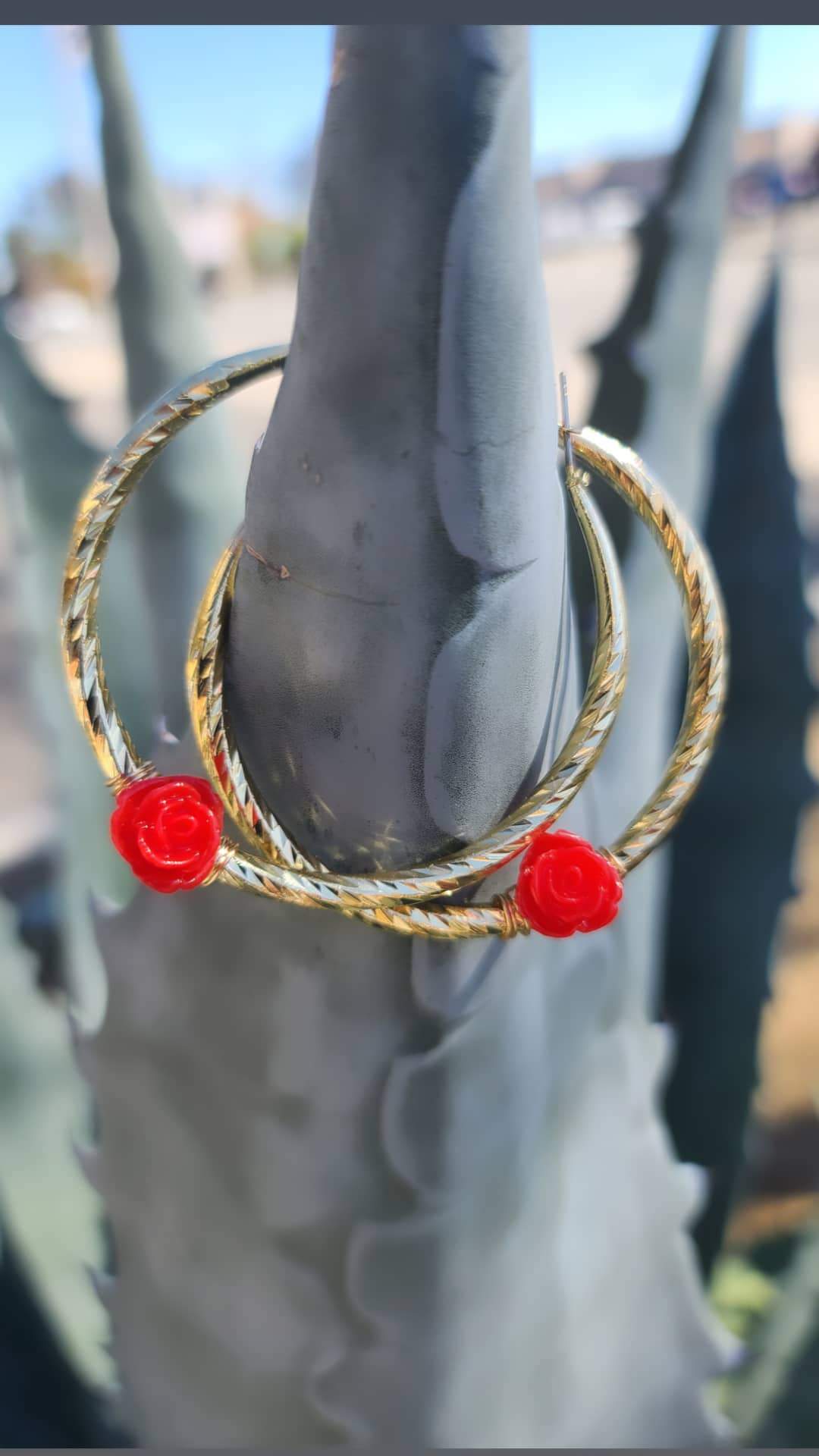 Rosa Hoop Earrings ilaments Jewelry