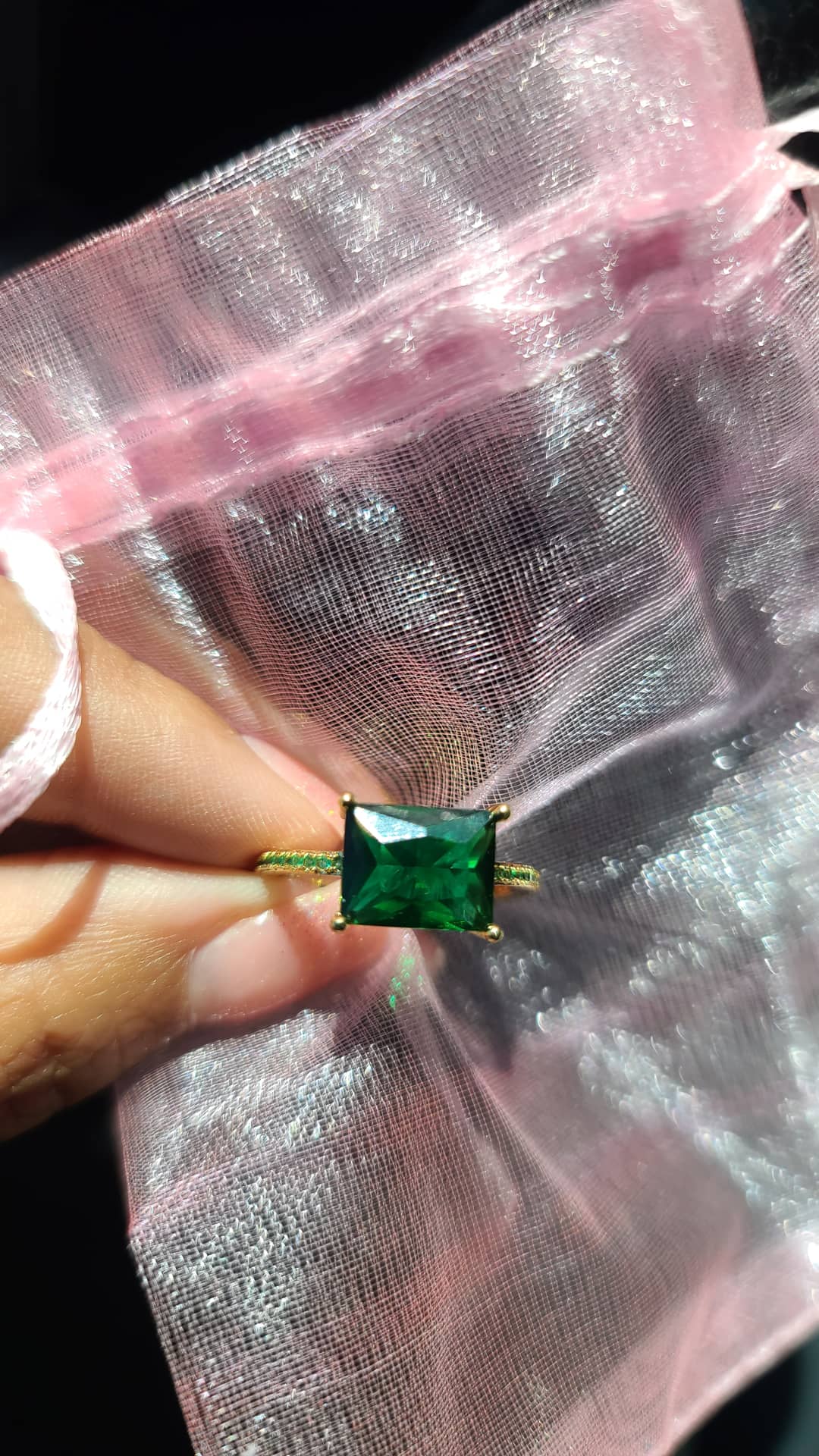Emerald Crystal Ring ilaments Jewelry