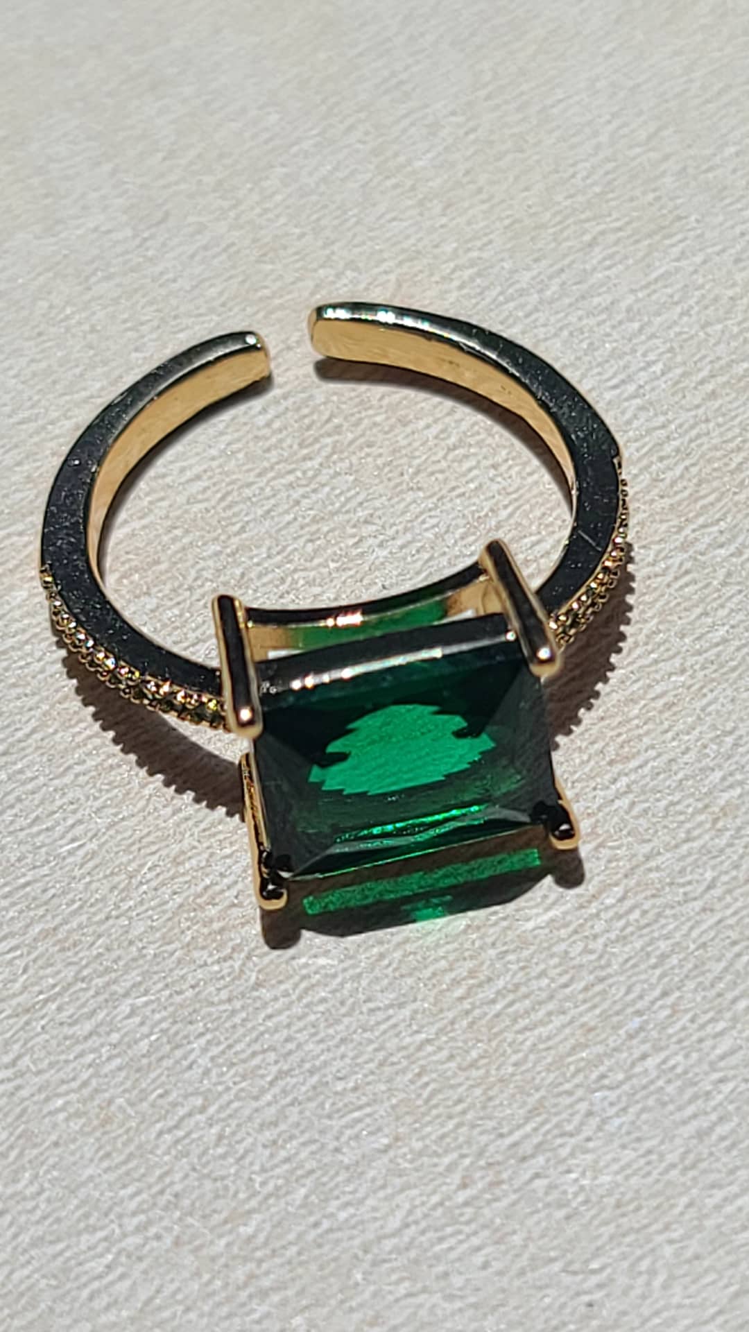 Emerald Crystal Ring ilaments Jewelry