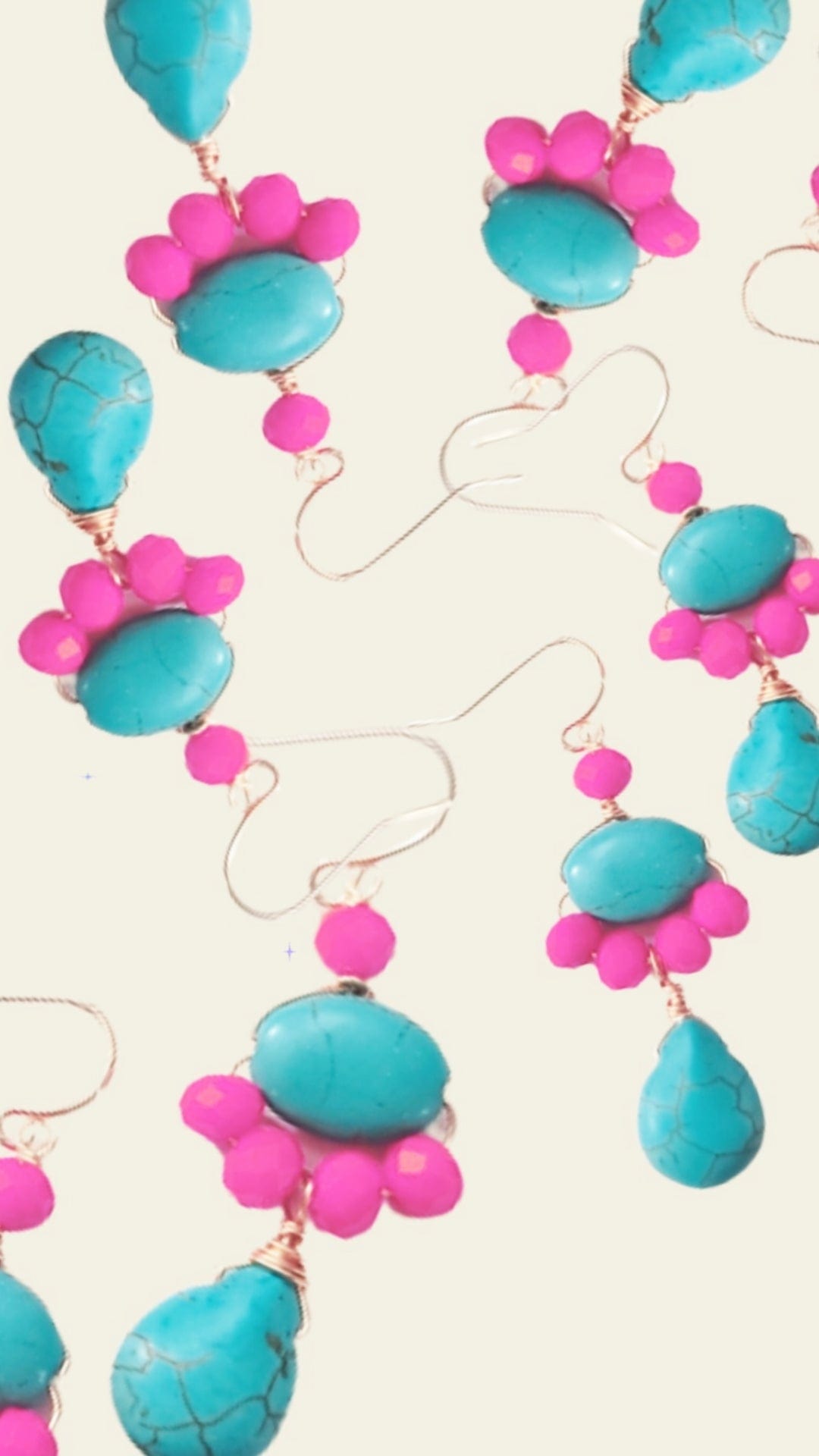 Turquoise Floral Drop Earrings ilaments Jewelry