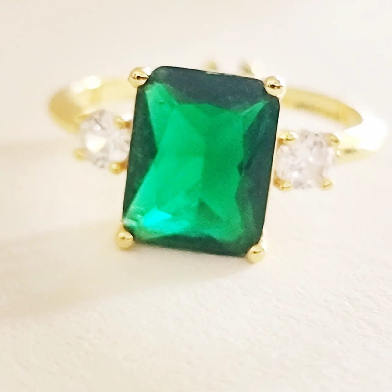 Emerald Cut Crystal Ring ilaments Jewelry