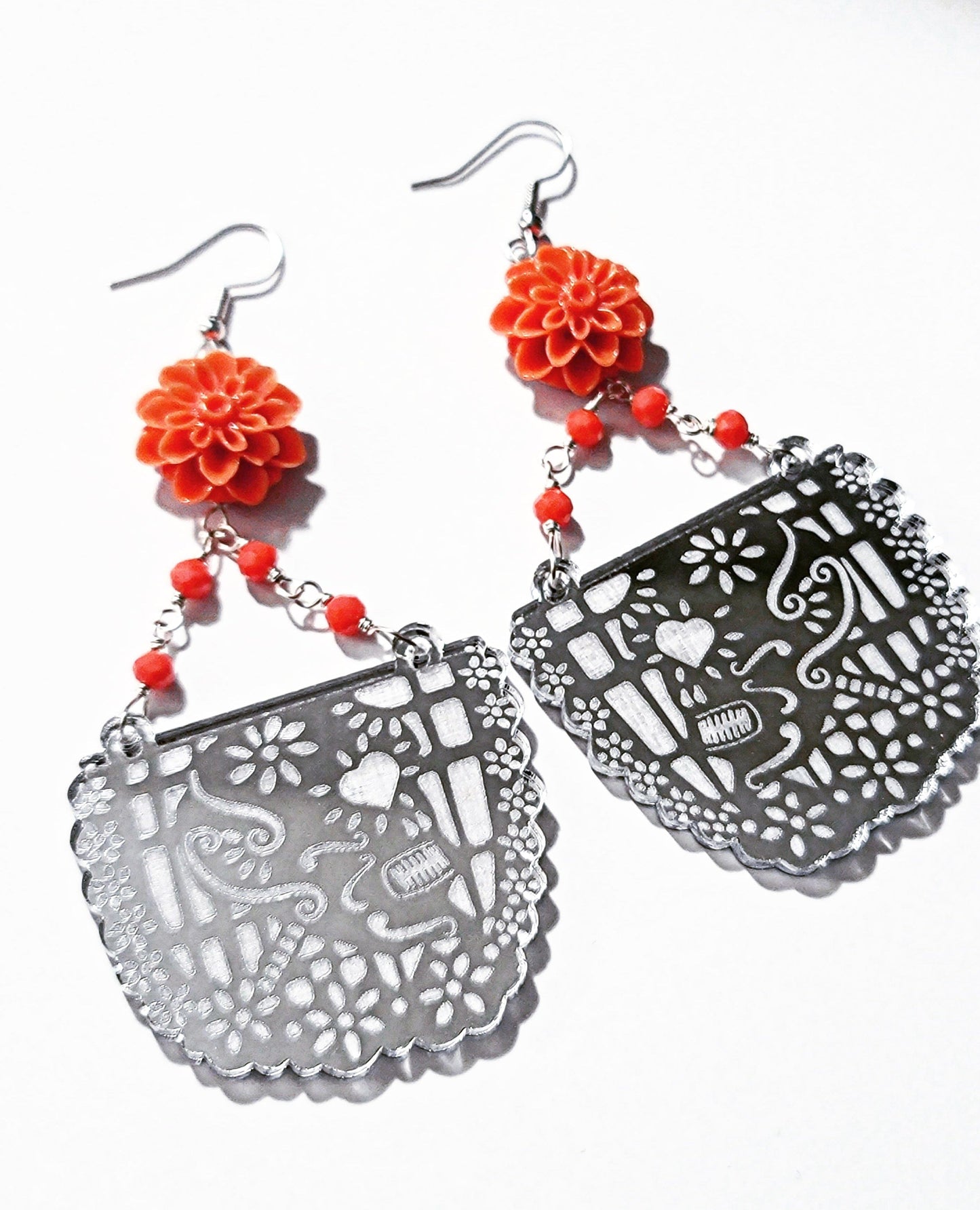 Papel Picado Cempasuchil Earrings ilaments Jewelry