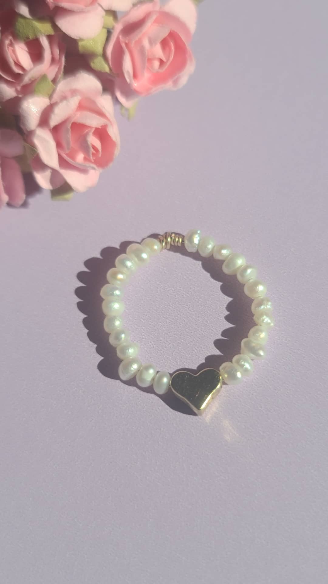 Pearl Heart Ring ilaments Jewelry