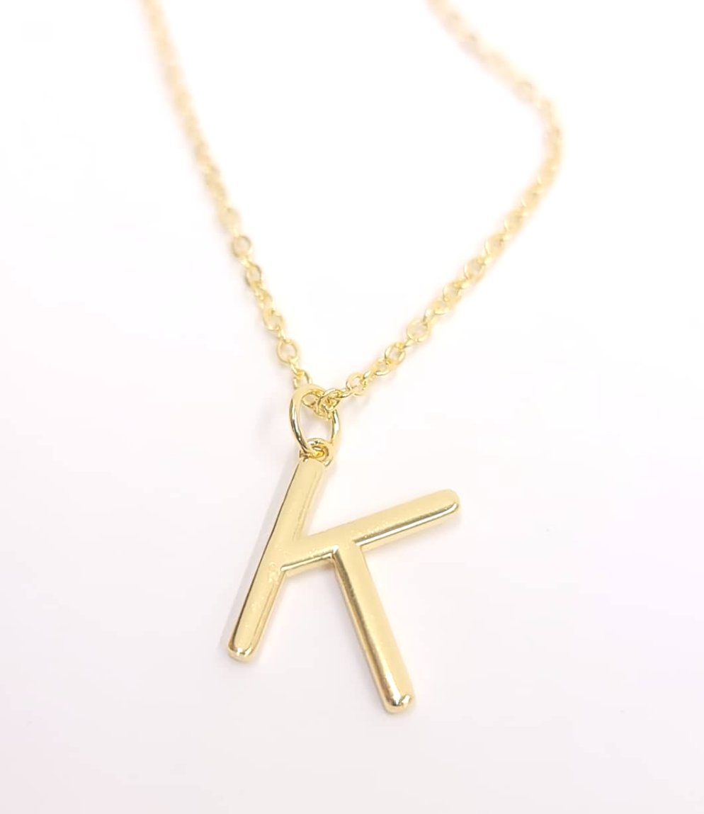 Block Letter Initial Necklace ilaments Jewelry