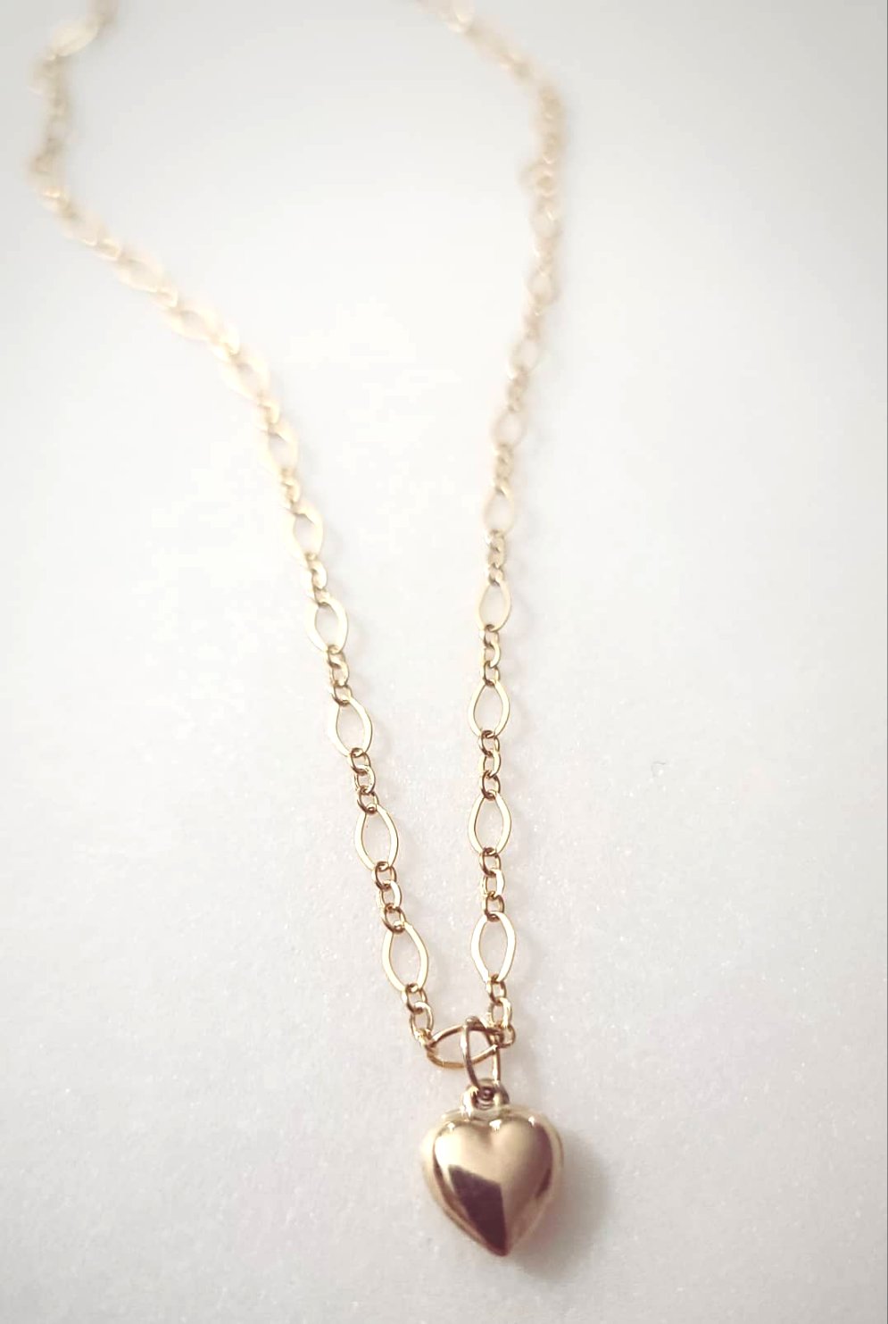 Heart Puffy Charm Necklace ilaments Jewelry