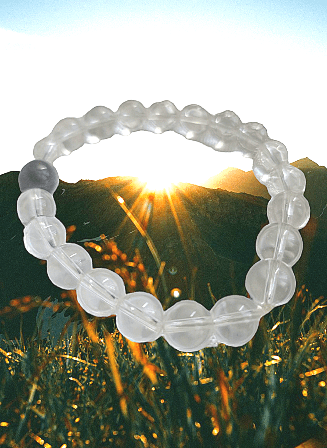 Clear Quartz Mens Bracelet ilaments Jewelry