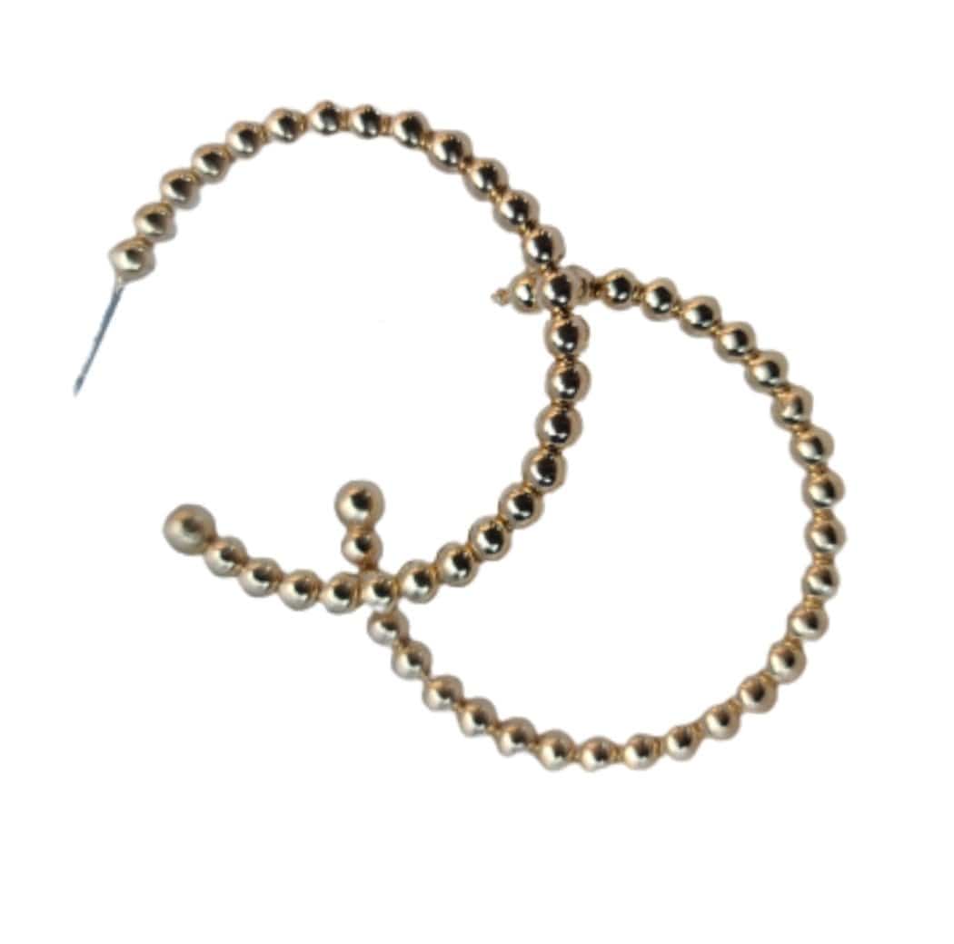 Gold Bead Hoop Earrings ilaments Jewelry