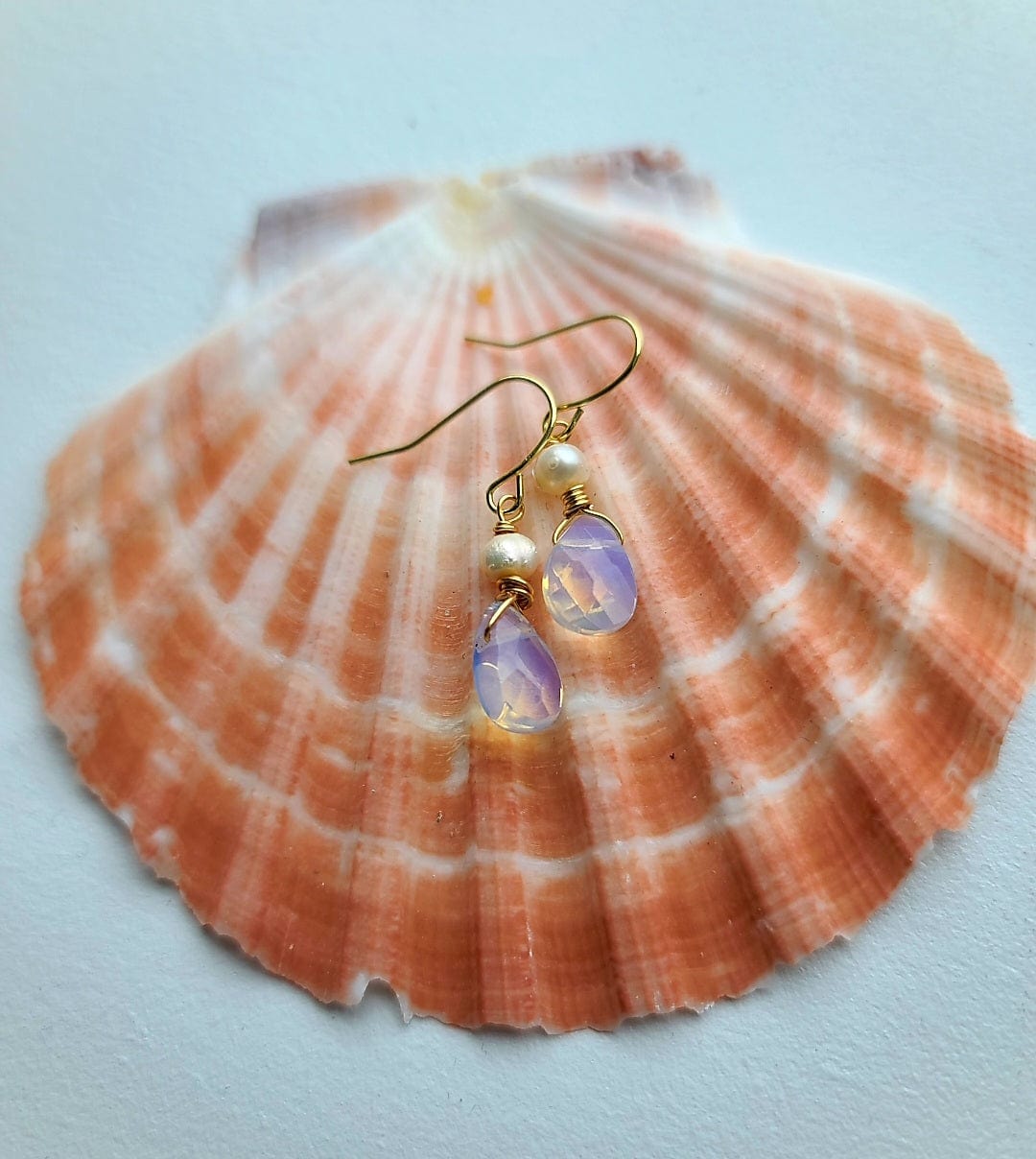 Opalite Pearl Earrings ilaments Jewelry