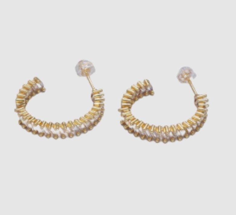 Crystal Cz Hoop Earrings ilaments Jewelry