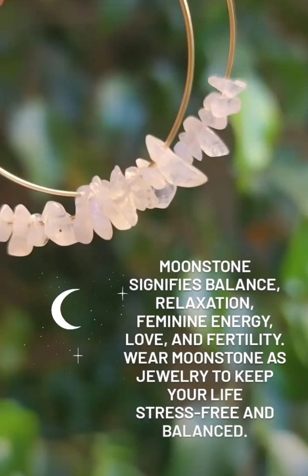 Moonstone Hoop Earrings ilaments Jewelry