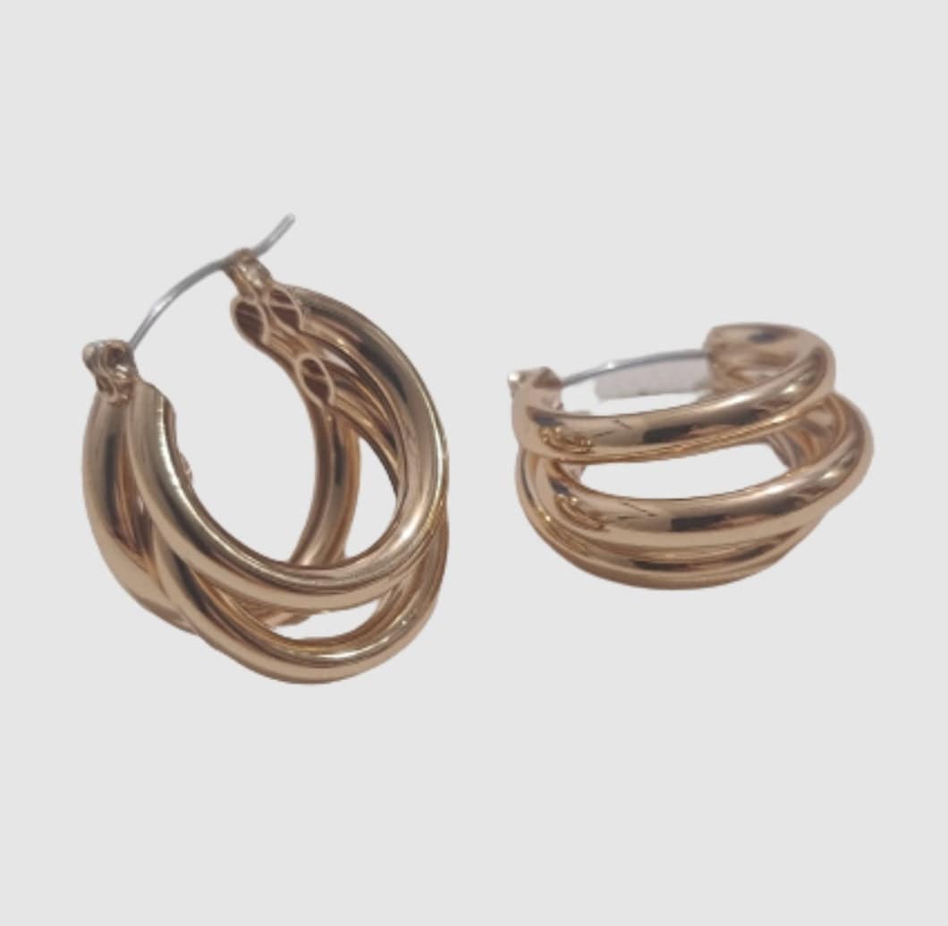 Triple Huggie Hoop Earrings ilaments Jewelry