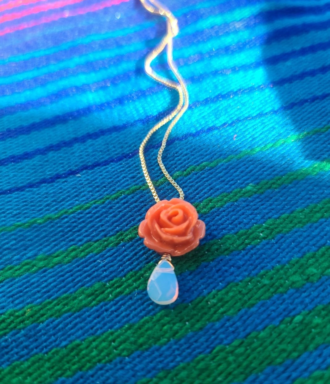 Marigold Rose Opalite Necklace ilaments Jewelry
