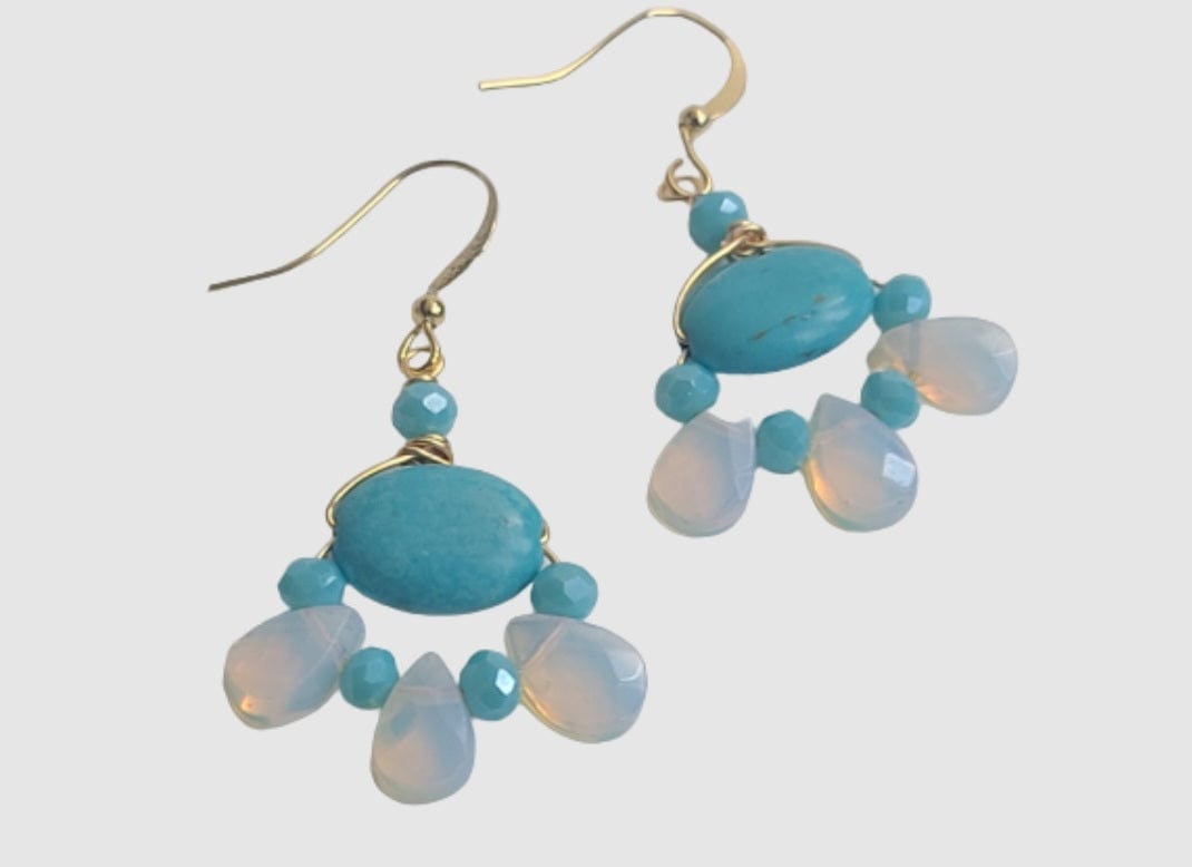 Xochitl Turquoise Opalite Earrings ilaments Jewelry